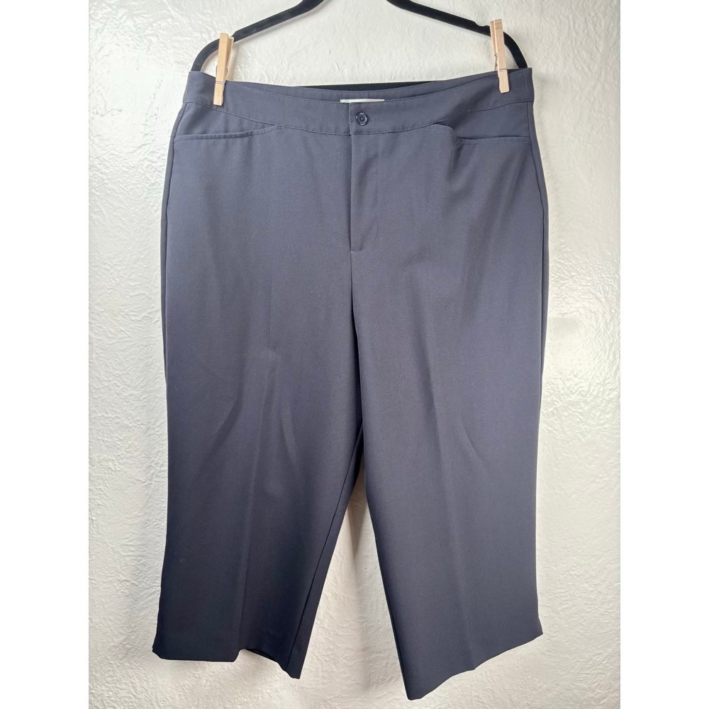 Christopher & Banks Capris 14 Black Stretch Career Coastal Office Nautical